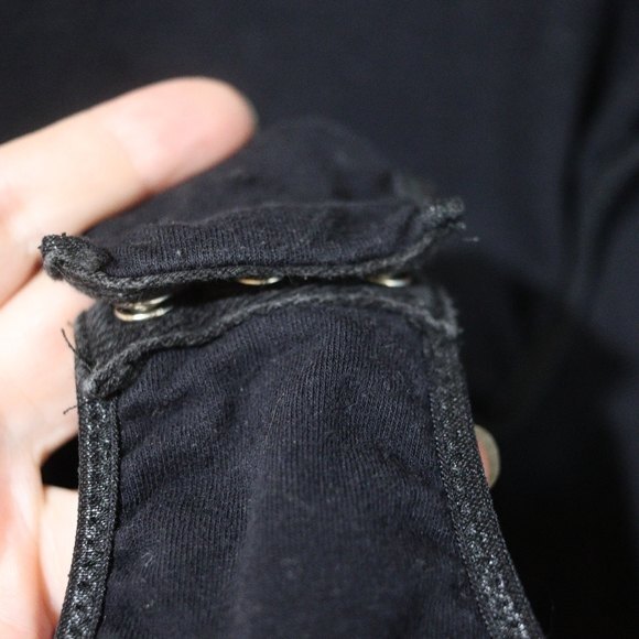 Victoria’s Secret Vintage 90s Black Bodysuit Gold Label Lace V-Neck Medium - Picture 4 of 15